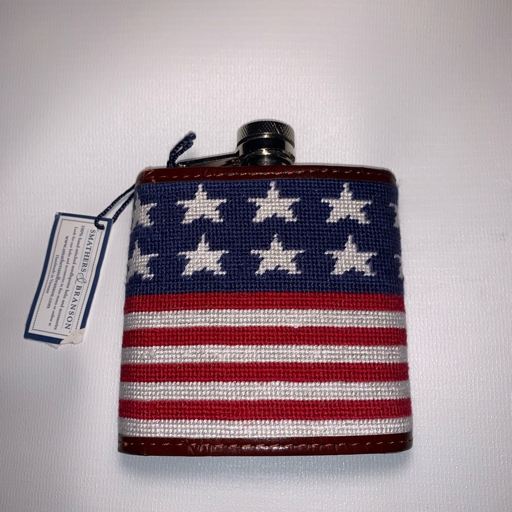 Smathers & Branson Old Glory Needlepoint Flask